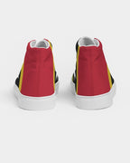 St Kitts & Nevis Flag Women's Hightop Canvas Shoe - Conscious Apparel Store