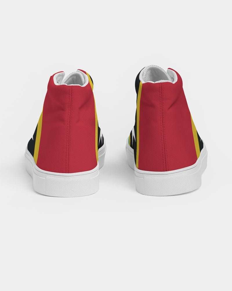 St Kitts & Nevis Flag Women's Hightop Canvas Shoe - Conscious Apparel Store