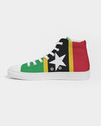 St Kitts & Nevis Flag Women's Hightop Canvas Shoe - Conscious Apparel Store