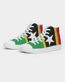 St Kitts & Nevis Flag Women's Hightop Canvas Shoe - Conscious Apparel Store