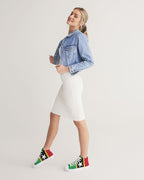 St Kitts & Nevis Flag Women's Hightop Canvas Shoe - Conscious Apparel Store