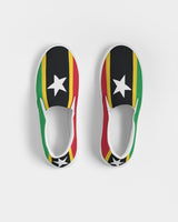 St Kitts & Nevis Flag Women's Slip-On Canvas Shoe - Conscious Apparel Store