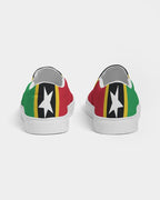 St Kitts & Nevis Flag Women's Slip-On Canvas Shoe - Conscious Apparel Store