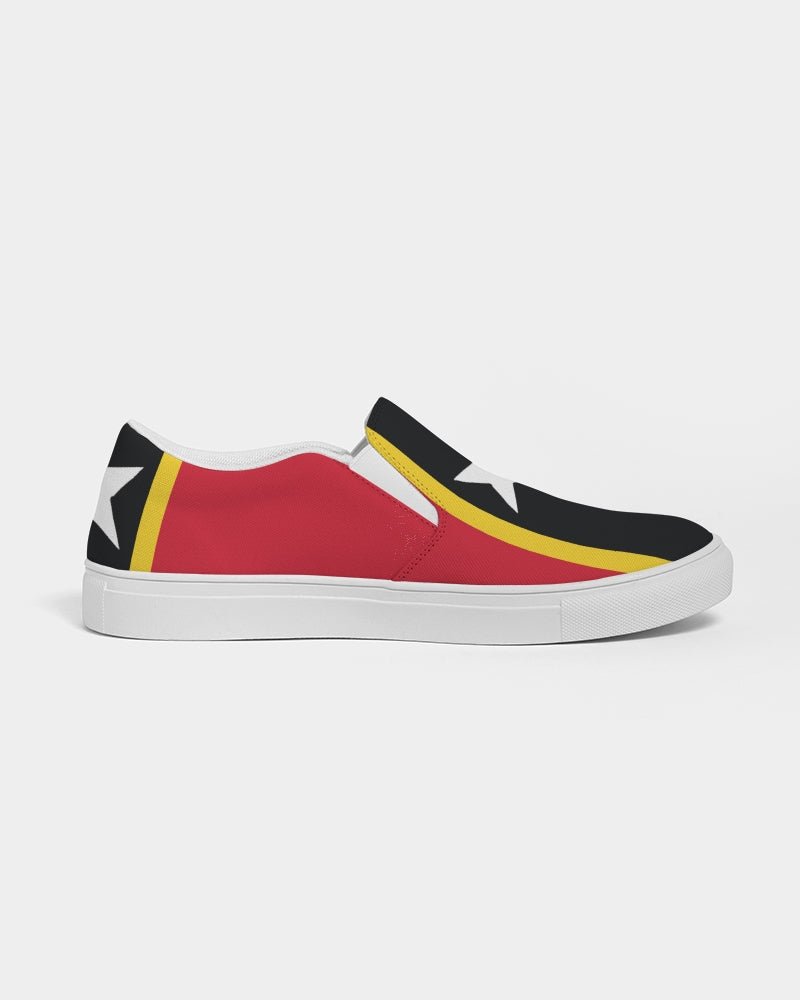 St Kitts & Nevis Flag Women's Slip-On Canvas Shoe - Conscious Apparel Store