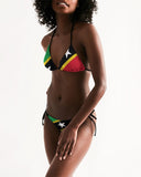 St Kitts & Nevis Flag Women's Triangle String Bikini - Conscious Apparel Store