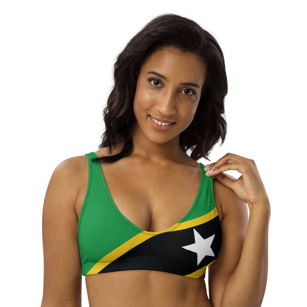 St Kitts & Nevis padded bikini top - Conscious Apparel Store