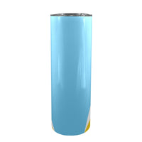 St Lucia Flag 20oz Tall Skinny Tumbler with Lid and Straw - Conscious Apparel Store