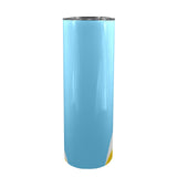 St Lucia Flag 20oz Tall Skinny Tumbler with Lid and Straw - Conscious Apparel Store