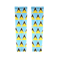 St Lucia Flag Arm Sleeves (Set of Two) - Conscious Apparel Store