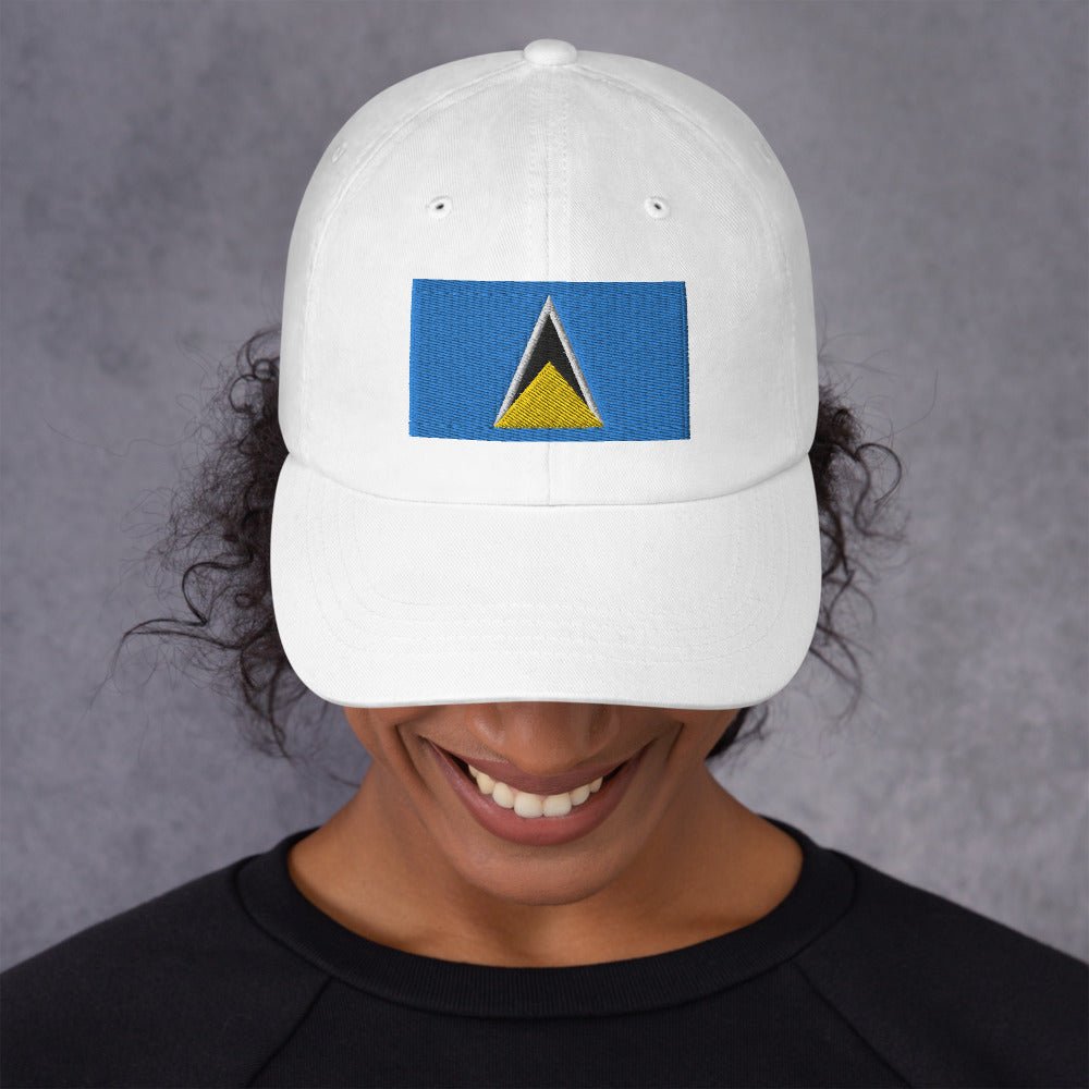 St Lucia Flag Ball Cap - Conscious Apparel Store