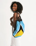 St Lucia Flag Canvas Drawstring Bag - Conscious Apparel Store