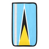 St Lucia Flag Car Seat Belt Cover 7''x12.6'' (Pack of 2) - Conscious Apparel Store