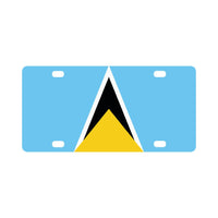 St Lucia Flag Classic License Plate - Conscious Apparel Store