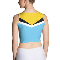 St Lucia Flag Crop Top - Conscious Apparel Store
