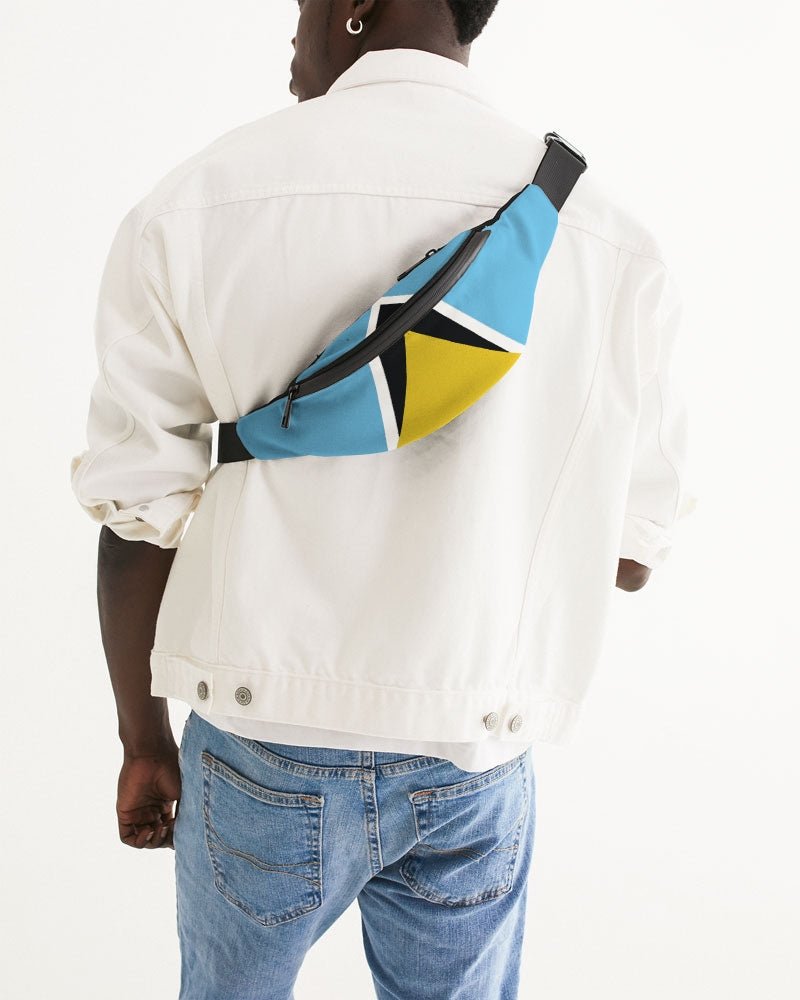 St Lucia Flag Crossbody Sling Bag - Conscious Apparel Store