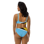 St Lucia Flag high-waisted bikini - Conscious Apparel Store