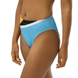 St Lucia Flag high-waisted bikini bottom - Conscious Apparel Store