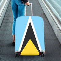 St Lucia Flag Luggage Cover/Large 26"-28" - Conscious Apparel Store