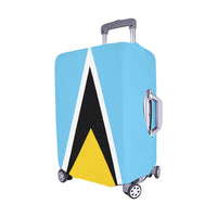 St Lucia Flag Luggage Cover/Medium 22"-25" - Conscious Apparel Store