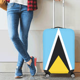 St Lucia Flag Luggage Cover/Small 18"-21" - Conscious Apparel Store