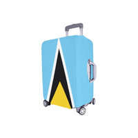 St Lucia Flag Luggage Cover/Small 18"-21" - Conscious Apparel Store