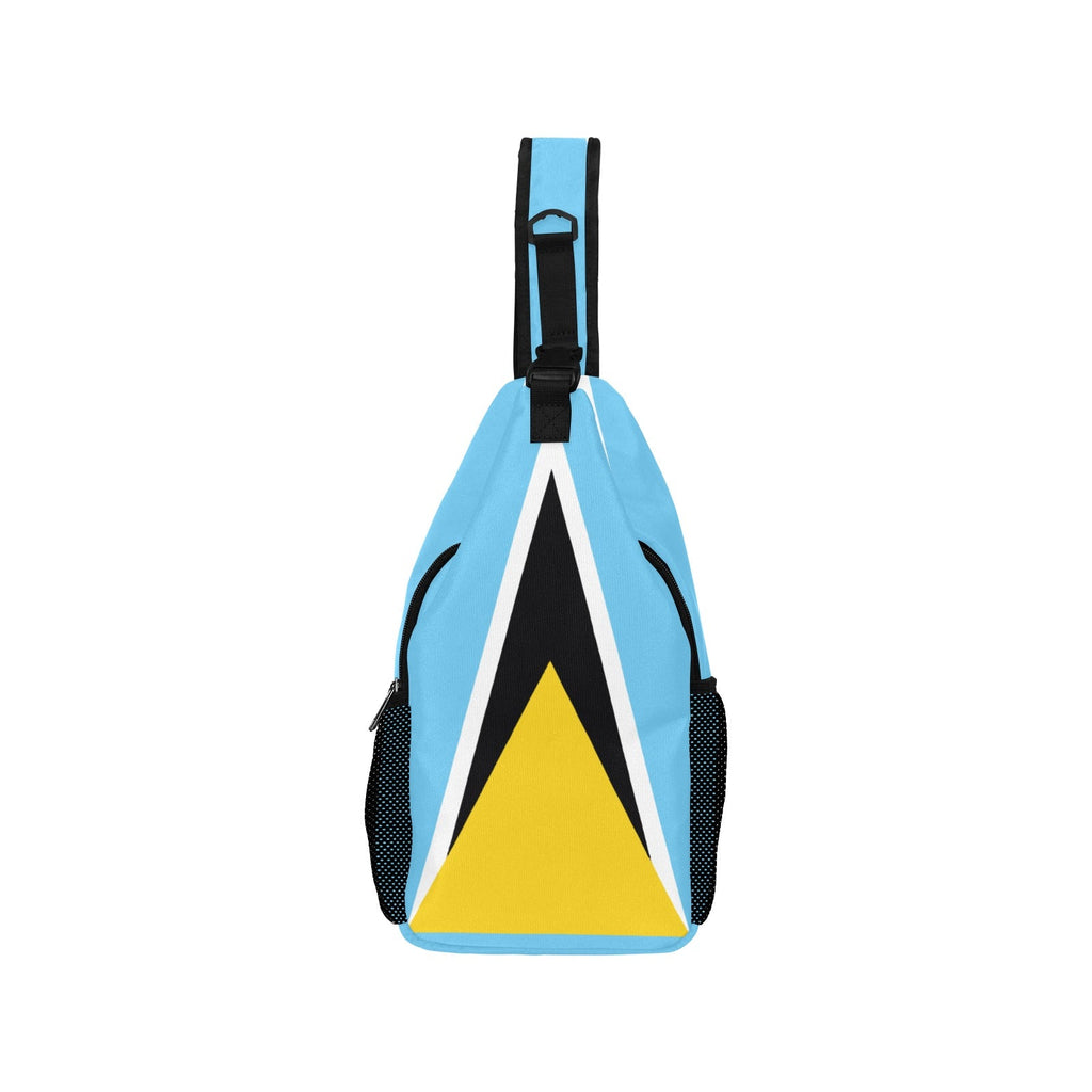 St Lucia Flag Men's Casual Chest Bag - Conscious Apparel Store