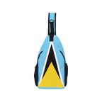 St Lucia Flag Men's Casual Chest Bag - Conscious Apparel Store