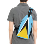 St Lucia Flag Men's Casual Chest Bag - Conscious Apparel Store