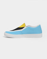 St Lucia Flag Men's Slip-On Canvas Shoe - Conscious Apparel Store