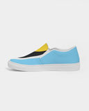 St Lucia Flag Men's Slip-On Canvas Shoe - Conscious Apparel Store