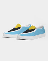 St Lucia Flag Men's Slip-On Canvas Shoe - Conscious Apparel Store