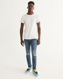 St Lucia Flag Men's Slip-On Canvas Shoe - Conscious Apparel Store