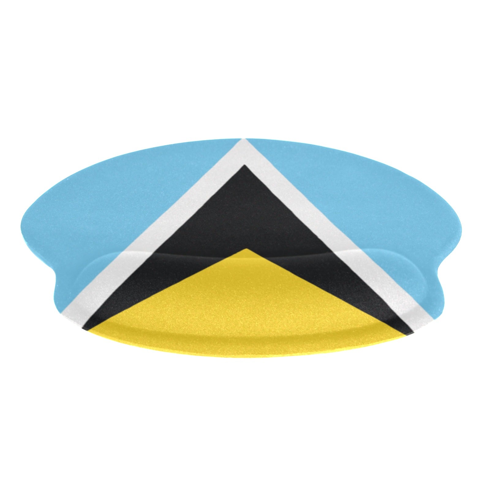 St Lucia Flag Mouse Pad with Wrist Rest Support - Conscious Apparel Store