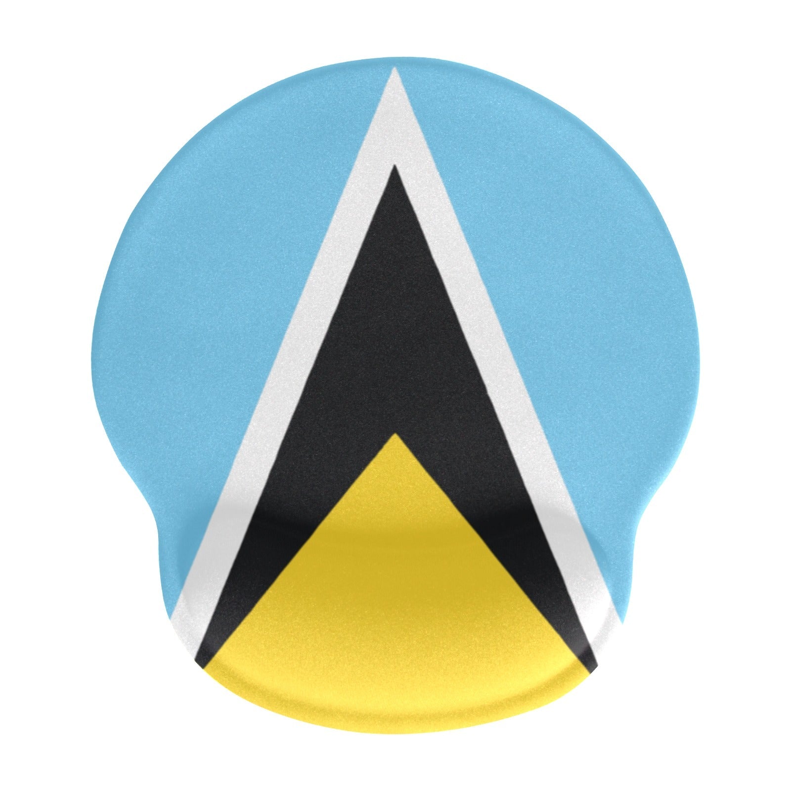 St Lucia Flag Mouse Pad with Wrist Rest Support - Conscious Apparel Store