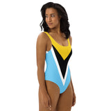 St Lucia Flag One-Piece Swimsuit - Conscious Apparel Store