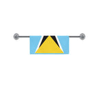 St Lucia Flag Square Towel 13“x13” - Conscious Apparel Store