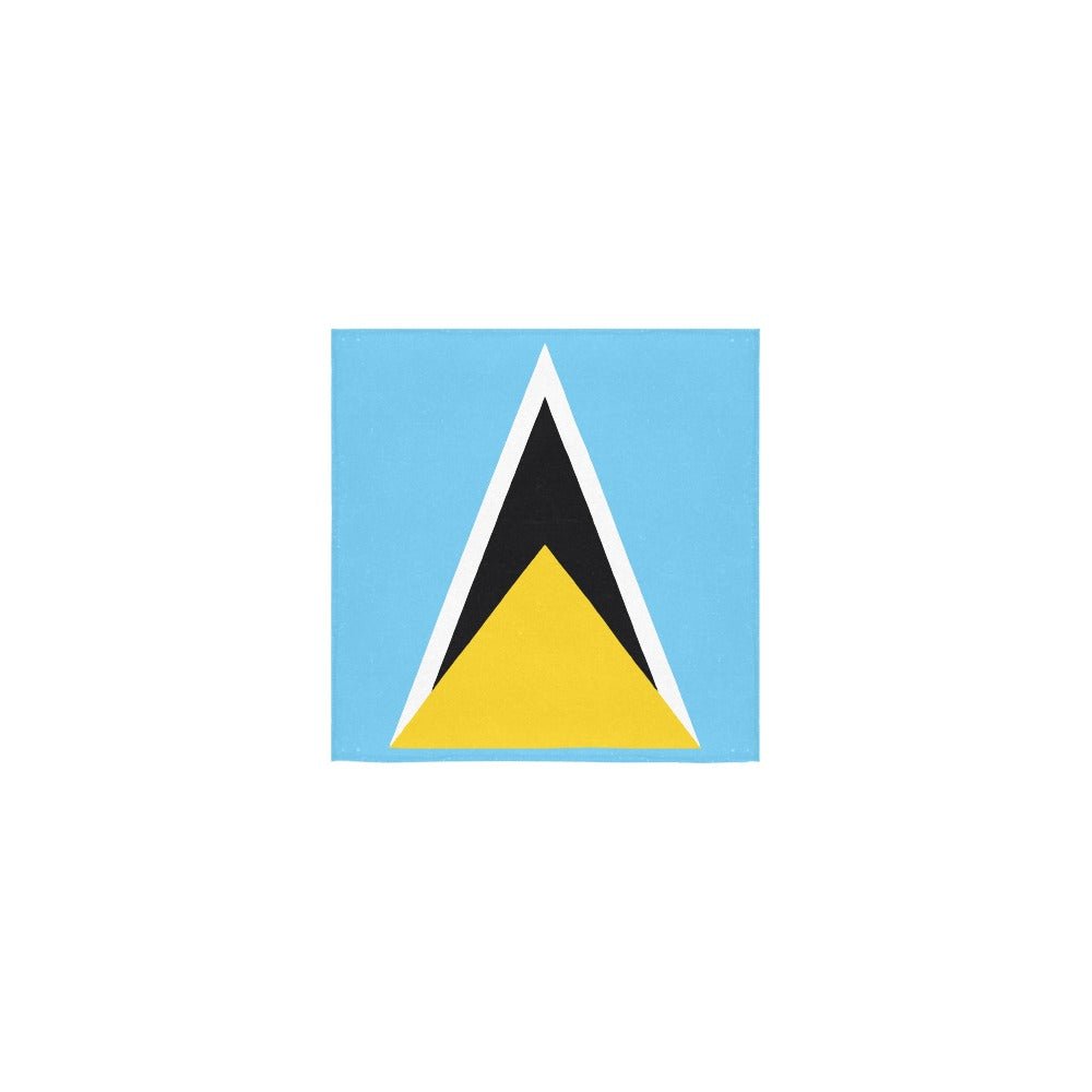 St Lucia Flag Square Towel 13“x13” - Conscious Apparel Store
