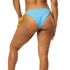 St Lucia Flag string bikini bottom - Conscious Apparel Store