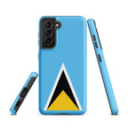 St Lucia Flag Tough case for Samsung® - Conscious Apparel Store