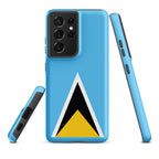 St Lucia Flag Tough case for Samsung® - Conscious Apparel Store