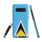 St Lucia Flag Tough case for Samsung® - Conscious Apparel Store
