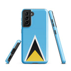 St Lucia Flag Tough case for Samsung® - Conscious Apparel Store