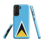 St Lucia Flag Tough case for Samsung® - Conscious Apparel Store