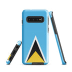 St Lucia Flag Tough case for Samsung® - Conscious Apparel Store