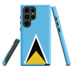 St Lucia Flag Tough case for Samsung® - Conscious Apparel Store