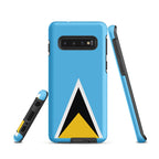 St Lucia Flag Tough case for Samsung® - Conscious Apparel Store