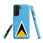 St Lucia Flag Tough case for Samsung® - Conscious Apparel Store