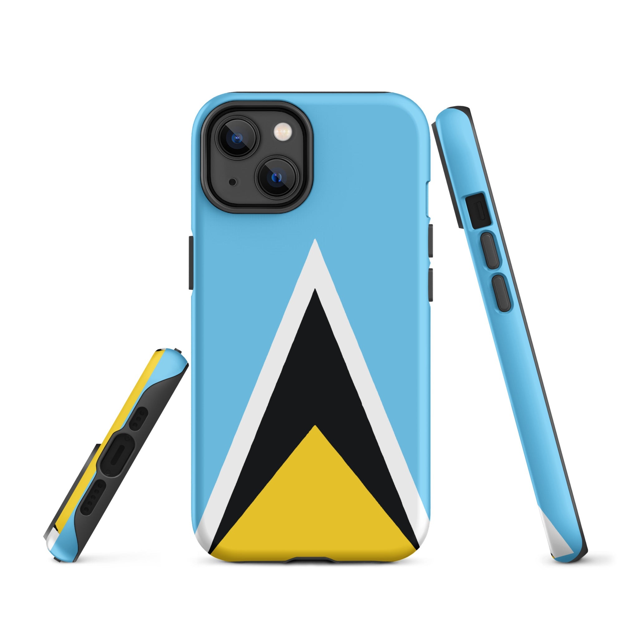 St Lucia Flag Tough Cellphone Case for iPhone® - Conscious Apparel Store