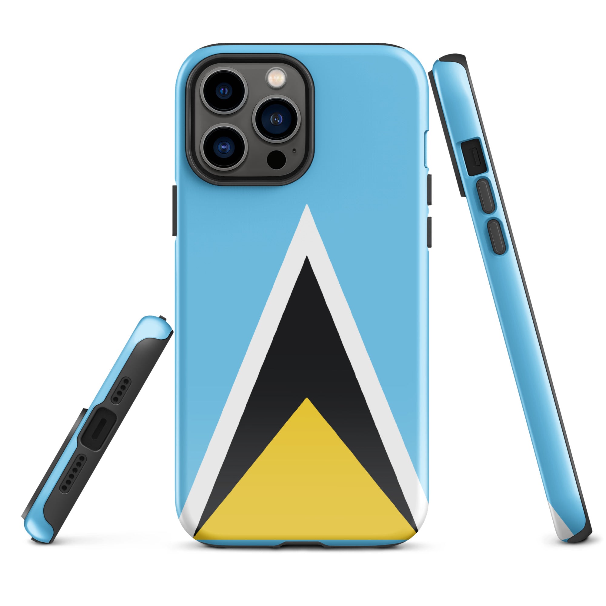 St Lucia Flag Tough Cellphone Case for iPhone® - Conscious Apparel Store