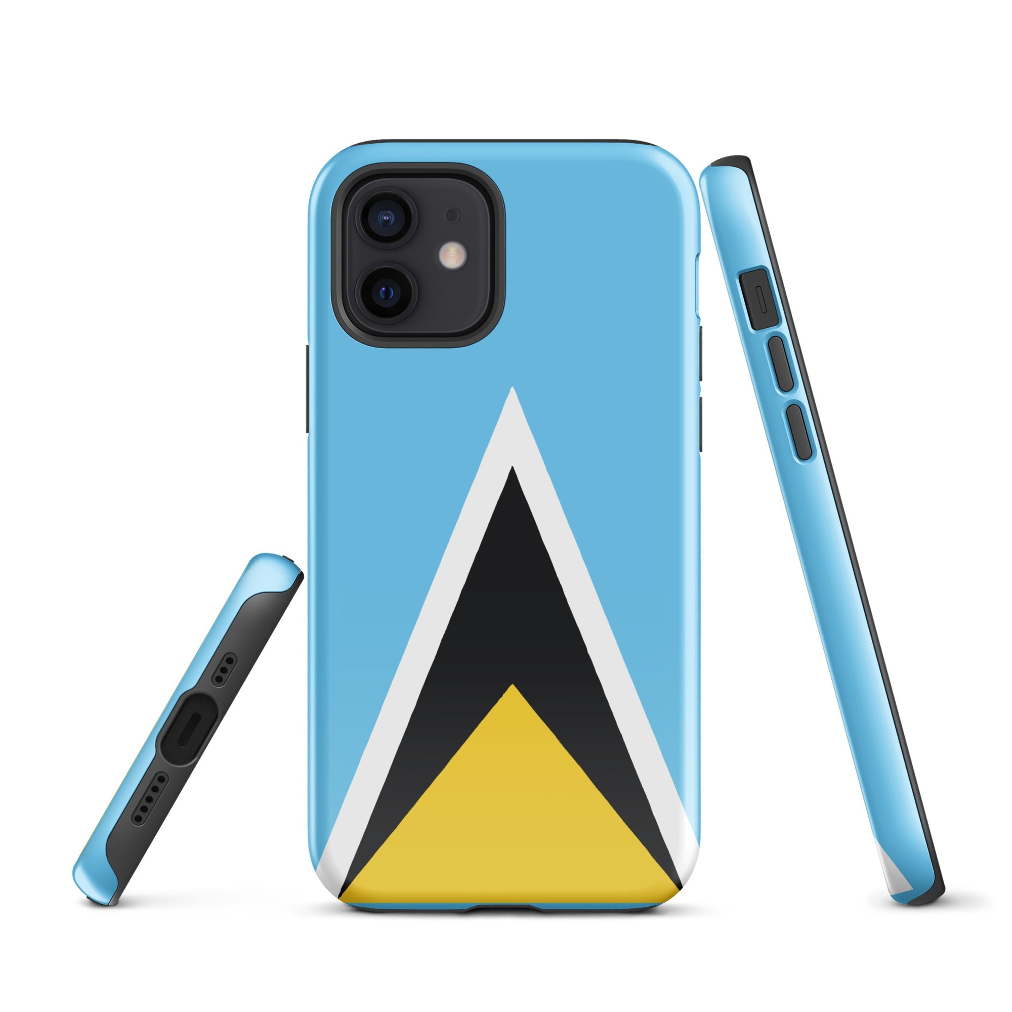 St Lucia Flag Tough Cellphone Case for iPhone® - Conscious Apparel Store